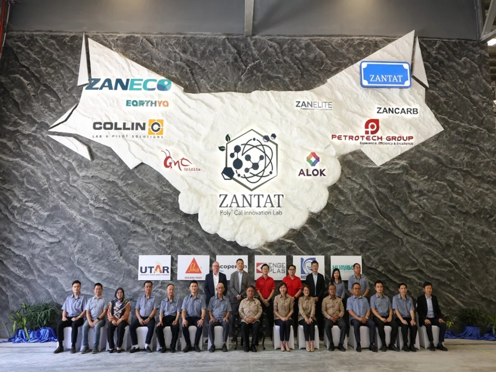 Official launch of the Zantat Poly+Cal Innovation Lab with partner brands including Zaneco and Earthya